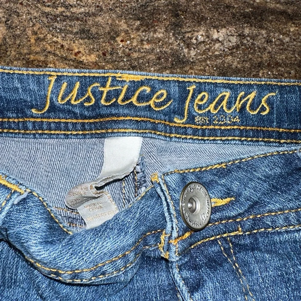 Justice frayed denim with sequins pockets shorts‎ size 16R girls
